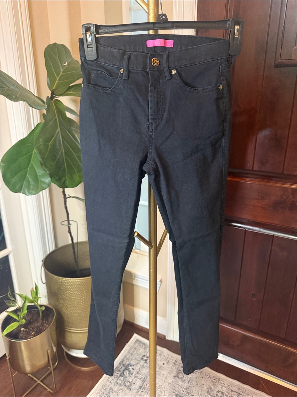 Lilly Pulitzer style 004385 South Ocean High-Rise Skinny Pant Size 2
